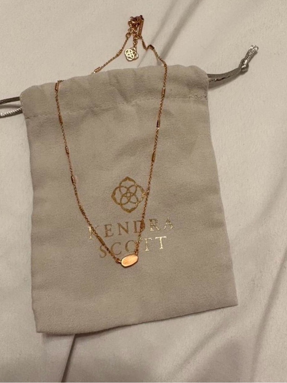 Kendra Scott Rose Gold Oval Necklace
